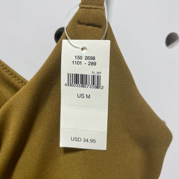 NWT aerie offline sports bra dark mustard size M - Picture 2 of 4
